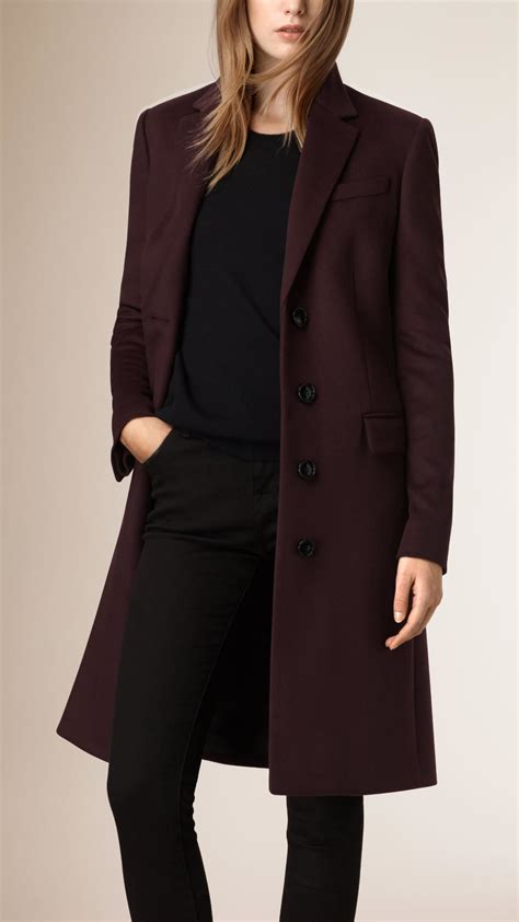 burberry cream duffle coat|Burberry wool cashmere tailored coat.